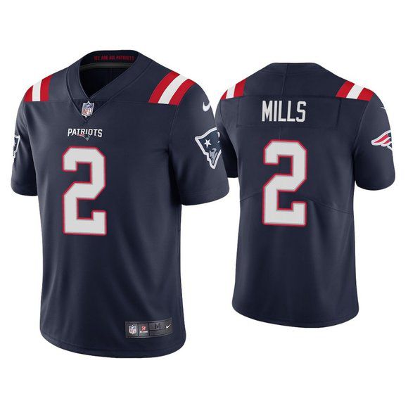 Men New England Patriots 2 Jalen Mills Nike Navy Limited NFL Jersey